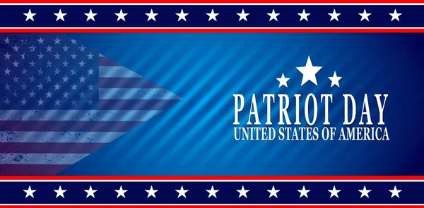 Patriot Day Usa Fond Sur Drapeau Américain — Image vectorielle