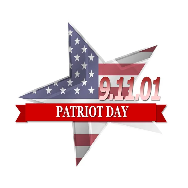 Patriot Day Usa Sfondo Sulla Bandiera Americana — Vettoriale Stock