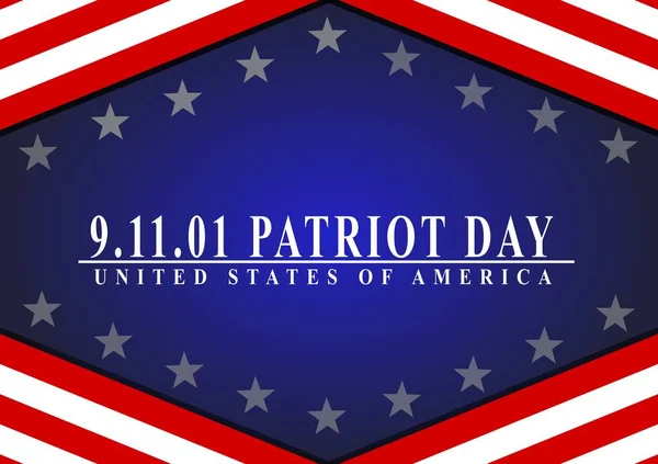 Patriot Day Usa Achtergrond Amerikaanse Vlag — Stockvector