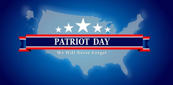 Antecedentes Del Patriot Day Usa Sobre Bandera Americana — Archivo Imágenes Vectoriales