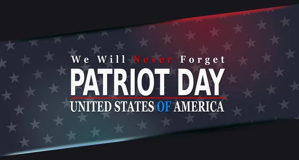 Patriot Day Usa Φόντο Στην Αμερικανική Σημαία — Διανυσματικό Αρχείο