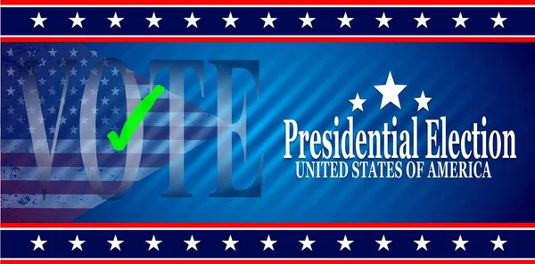 Vote Elecciones Presidenciales 2020 Usa — Vector de stock