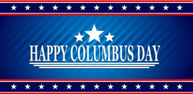 Columbus Günü, Abd bayrağı ile web afiş ot Şablon afiş