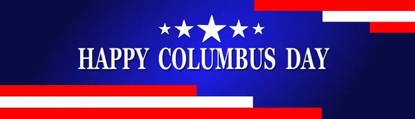 День Колумба Веб Баннер Плакат Флагом Сша — стоковый вектор