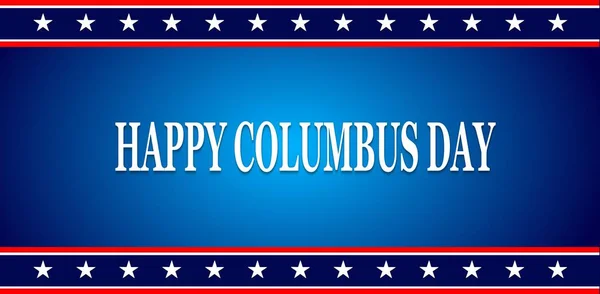 Columbus Day Web Banner Mall Affisch Med Usa Flagga — Stock vektor