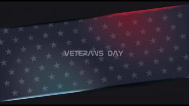 Amerikan bayrağı ile Veteran gün metin