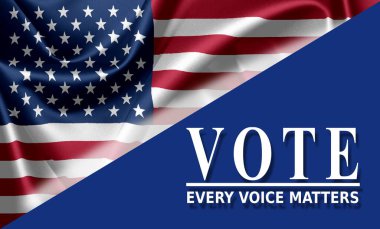 Election day. Election voting poster. Vote 2020 in USA, banner design. Political election campaign clipart