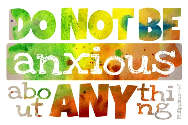 Do not be anxious about anything (Philippians 4:6) - Poster with