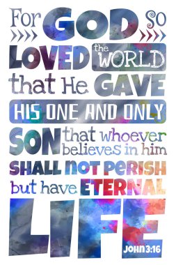  For God so loved the world (John 3:16) clipart