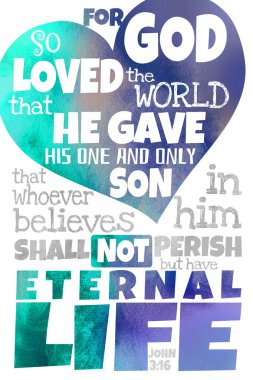  For God so loved the world (John 3:16) clipart