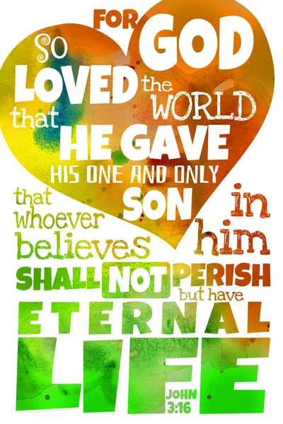 For God so loved the world (John 3:16) — Stock Photo, Image