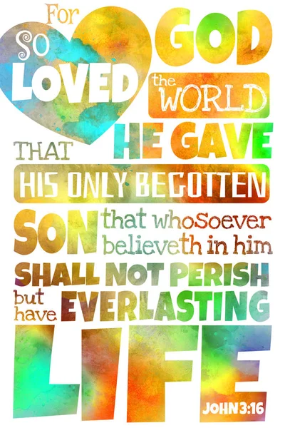 For God so loved the world (John 3:16) King James Version Stock Image