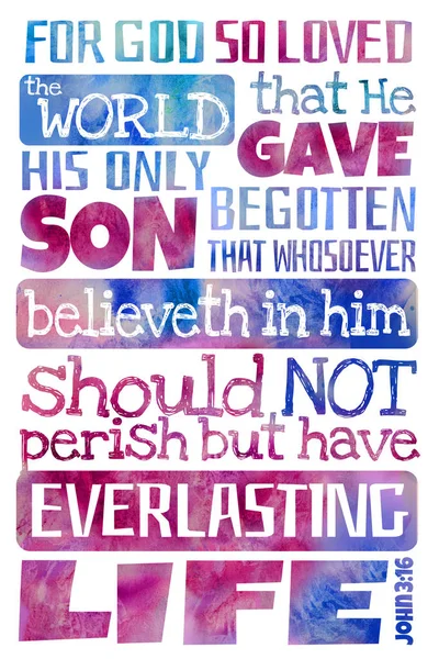 For God so loved the world (John 3:16) King James Version Stock Photo