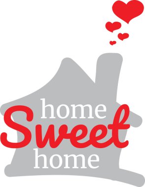 Home Sweet Home, vektör, yazım tasarımı, harf, tişört uygulaması, kitap illüstrasyonu, beyaz arka planda izole edilmiş Hristiyan poster tasarımı, duvar çıkartması, grafik tasarımı