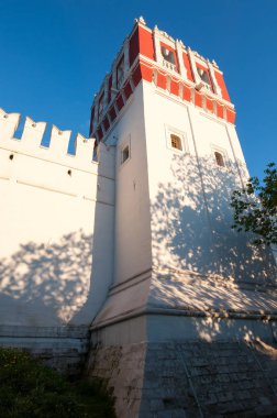 Ayrıntı Novodevichy Manastır Park Kulesi. Moscow, Rusya Federasyonu.