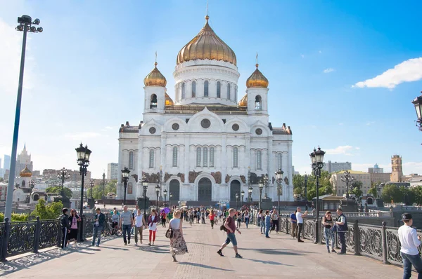 Moskou Rusland Mei 2018 Kathedraal Van Christus Verlosser Patriarsji Brug — Stockfoto