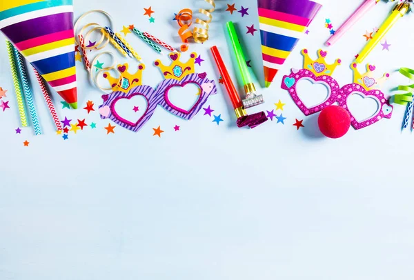 Concepto Fiesta Cumpleaños Azul — Foto de Stock