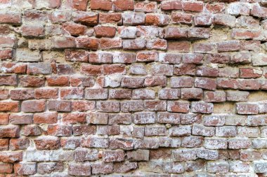 Beyaz eski beton yüzey dokusunu kaba, sert zemin tuğla duvarlar sıvalı