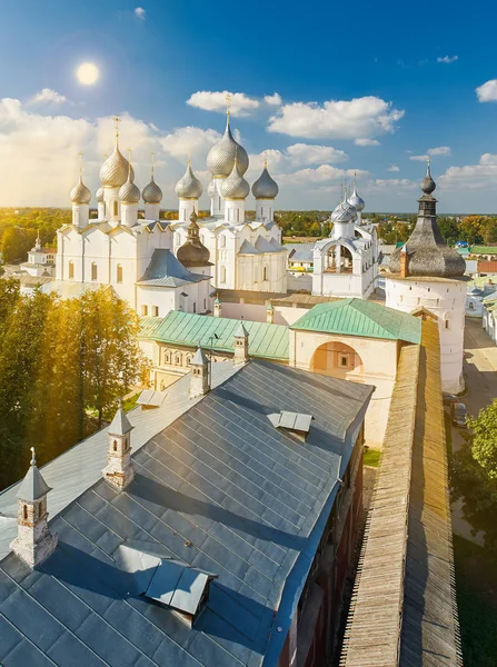 Veronderstelling Kathedraal Kerk Van Opstanding Kremlin Van Rostov Oude Stad — Stockfoto