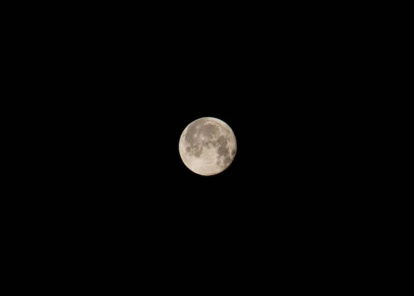 Luna Cielo Negro Místico Una Luna Enorme Julio Región Moscú — Foto de Stock