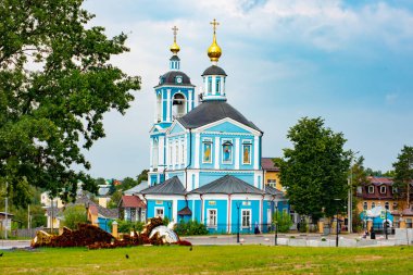 mimari Sergiev Posad 2018.Sergiev Posad, bir kilise güzel altın kubbe ile.