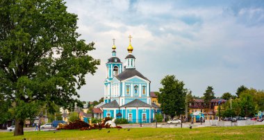mimari Sergiev Posad 2018.Sergiev Posad, bir kilise güzel altın kubbe ile.