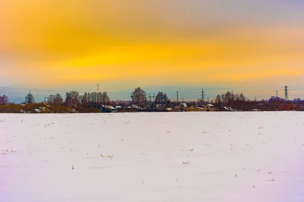俄罗斯省莫斯科地区10 2018 Winter 景观的性质 — 图库照片