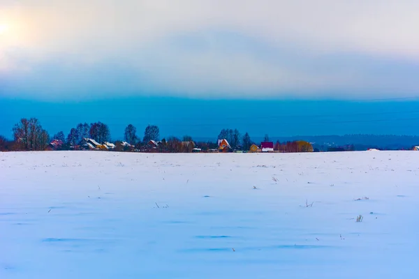 Природа Московской Области 2018 Winter Landscape Russian Province — стоковое фото