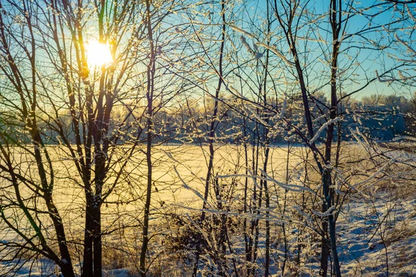 Zimní Krajina Ruské Provincie Sergiev Posad — Stock fotografie