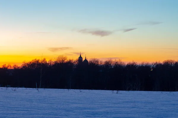 Příroda Moskevského Regionu 2019 Winter Krajiny Ruské Provincie Sergiev Posad — Stock fotografie