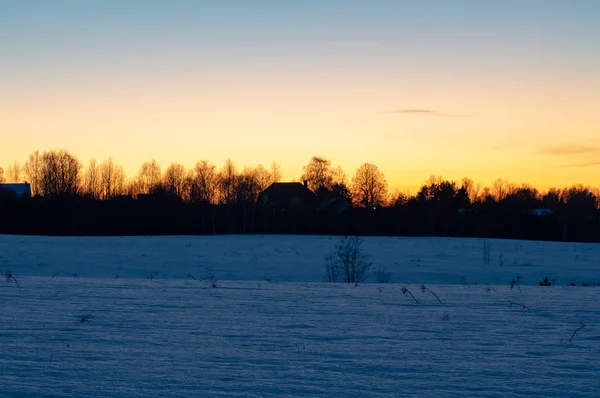 Natureza Região Moscow 2019 Paisagem Inverno Província Russa Sergiev Posad — Fotografia de Stock