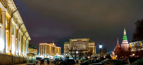 Staden Moskva Manezhnaya Square Moskva Alexander Trädgård Duman Den Federala — Stockfoto