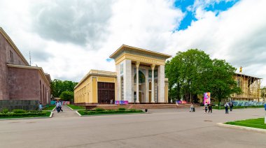 Şehir Moskova . Pavyon -Uzay / mühendislik Vdnh 32 pavyon, 1938-1939.Mock-up Vostok fırlatma aracı inşa. Rusya.2019