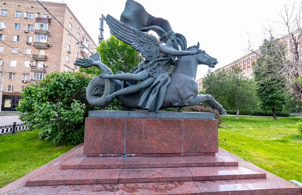Ciudad Moscú Alegoría Del Agua Monumento Escultúre Russia 2019 — Foto de Stock