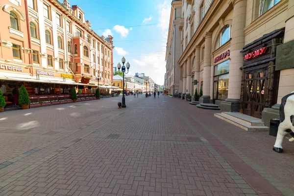 Staden Moskva Över Arbat Äldsta Gatorna Moskva Ryssland 2019 — Stockfoto