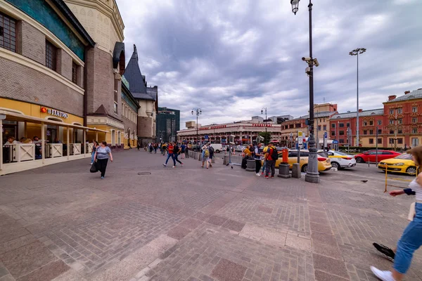 Staden Moscow Utsikt Över Komsomolskaja Torget Moskva Ryssland 2019 — Stockfoto