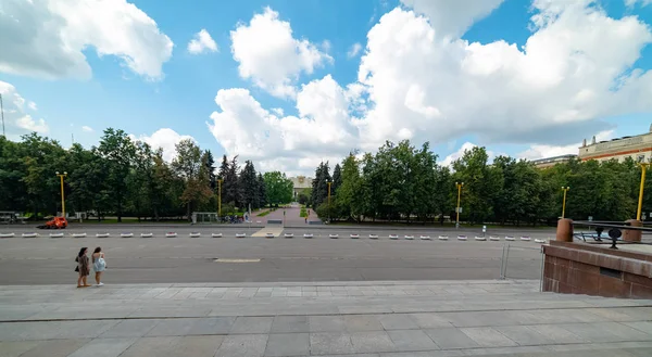 Город Москва Взгляд Мгу Lomonosov View Msu Library Central Building — стоковое фото