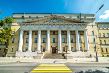 Pokrovsky Bulvarı, 3 numara. Moskova 'daki Pokrovsky Kışlası. Mo Şehri.