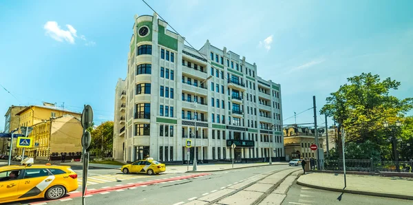 Pokrovsky Boulevard, Bella vista degli edifici dell'antico — Foto Stock