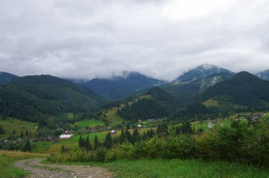 Karpatlar'daki Dzembronya köyü. Ukrayna