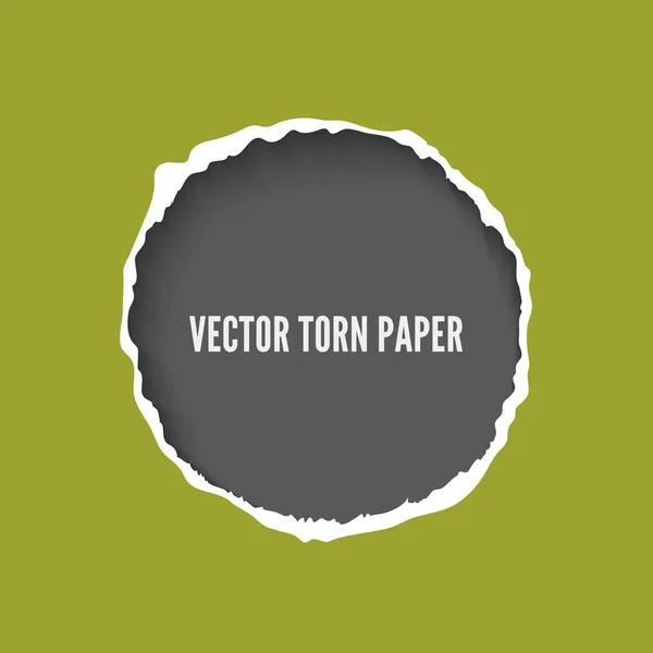 Marco de papel roto con bordes rasgados ilustración vectorial realista — Vector de stock