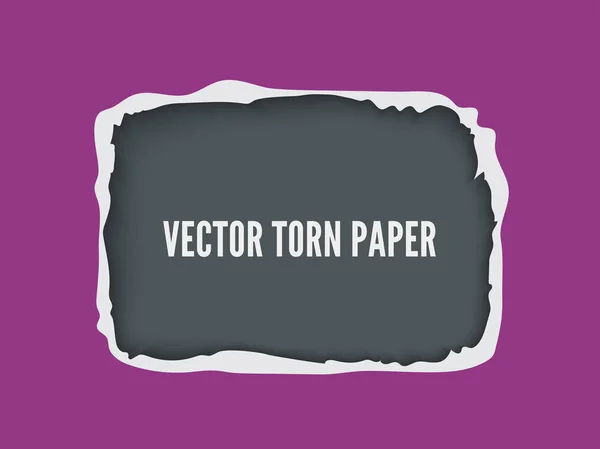 Torn paper frame with ripped edges realistic vector illustration — Stock Vector