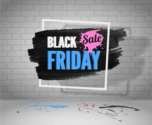 Black Friday Venda Cartão Saudação Banner Vetor Moda Cor Rosa —  Vetores de Stock