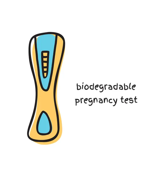 Biodegradowalny Ciąża Test ilustracja wektor na białym tle — Wektor stockowy