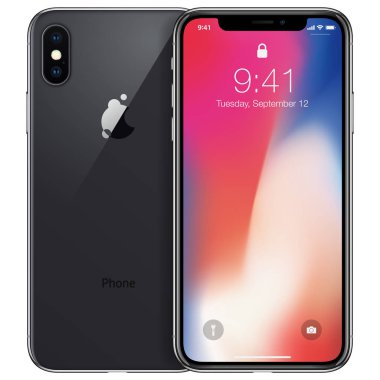 yeni telefon açık ve siyah vektör çizim beyaz arka plan üzerinde izole eps10 biçimi