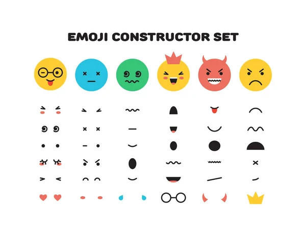 Emoji gul smiley face tecken för scenmall — Stock vektor