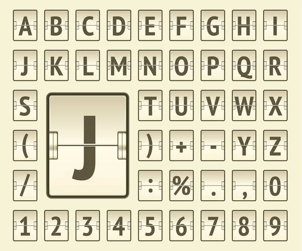 Marcador de terminal fuente regular para mostrar la salida del vuelo o la ilustración del vector de información de llegada. — Archivo Imágenes Vectoriales