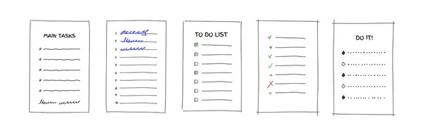 Doodle to do list tempt for bullit journalist — стоковый вектор