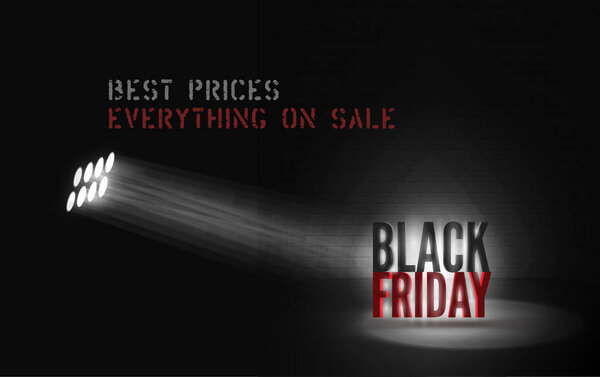 Лучшие цены промо-векторный шаблон баннера для черной пятницы
