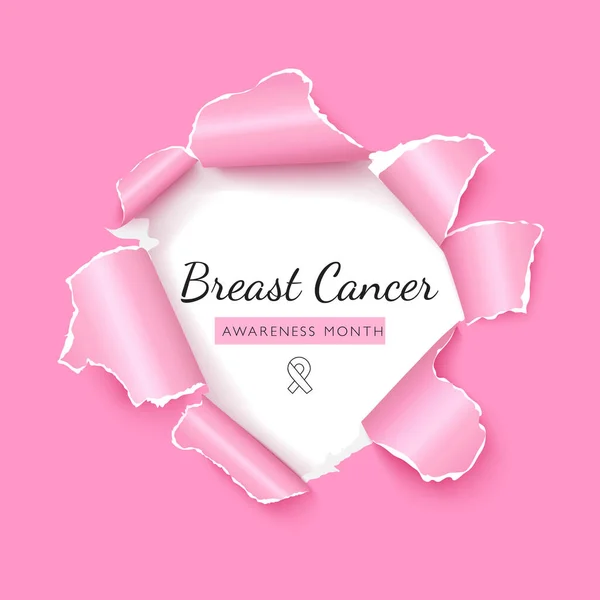 Kesadaran kanker payudara media sosial post vector template - Stok Vektor